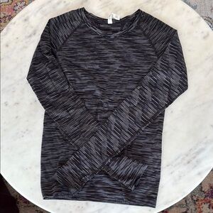 Athleta Black and White Long Sleeve Tee